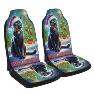 Black Cat Meowy Christmas Seat Cover Cars,…