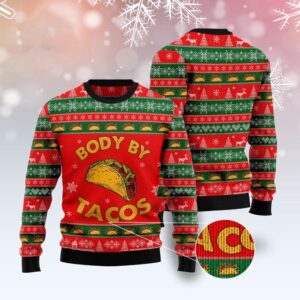 Body By Taco Ugly Christmas Sweater, Christmas…