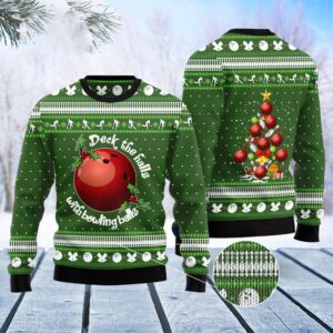 Bowling Ball Christmas Ugly Christmas Sweater, Christmas…