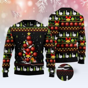 Bowling Christmas Tree Ugly Christmas Sweater, Xmas…