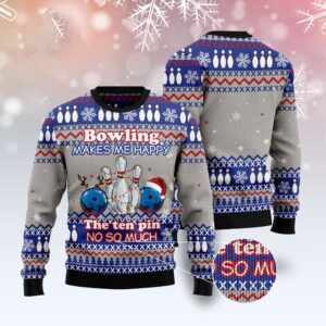 Bowling Merry Christmas Ugly Christmas Sweater, Christmas…