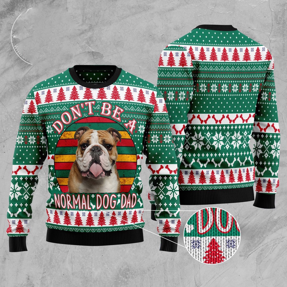 Bulldog Dog Dad Ugly Christmas Sweater, Dog Ugly Christmas Sweater, Ugly Dog Sweaters Bulldog Dog Dad Ugly Christmas Sweater, Dog Ugly Christmas Sweater, Ugly Dog Sweaters