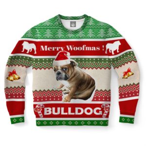 Bulldog Dog Ugly Christmas Sweater, Christmas Sweater,…