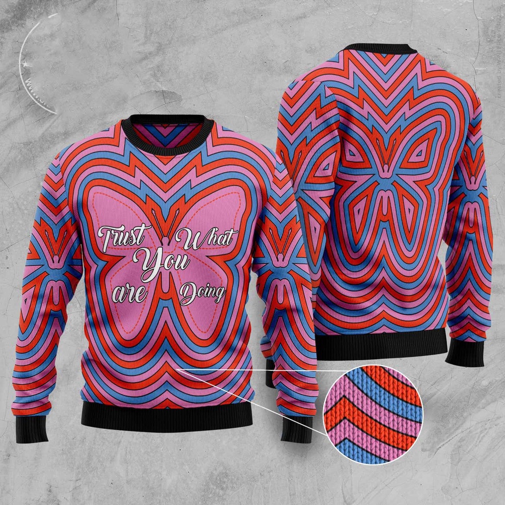 Butterfly Trust Ugly Christmas Sweater, Christmas Sweater, Ugly Sweater, Funny Xmas Sweaters