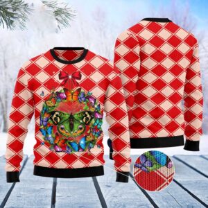 Butterfly Wreath Christmas Ugly Christmas Sweater, Christmas…