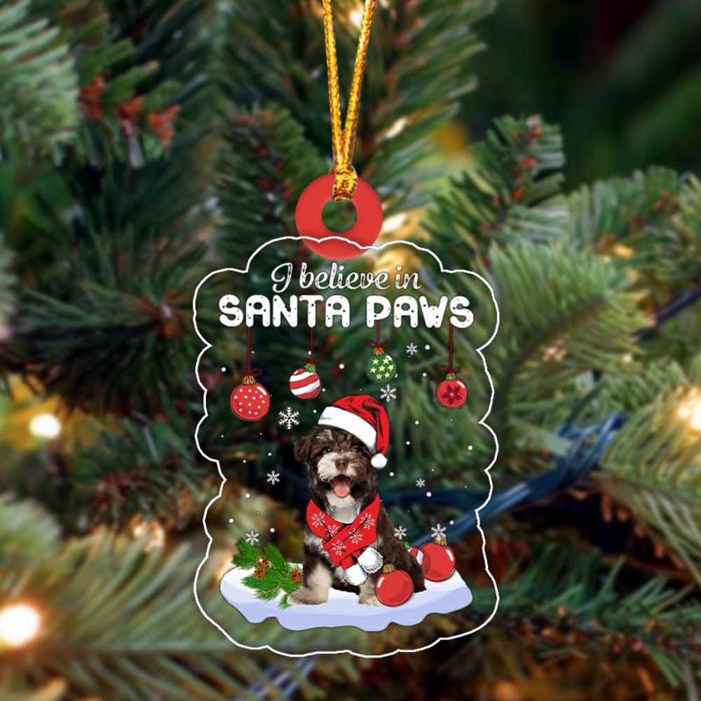 CHOCOLATE Havanese  Christmas Ornament, Christmas Ornament, Dog Ornament, Xmas Dog Ornaments
