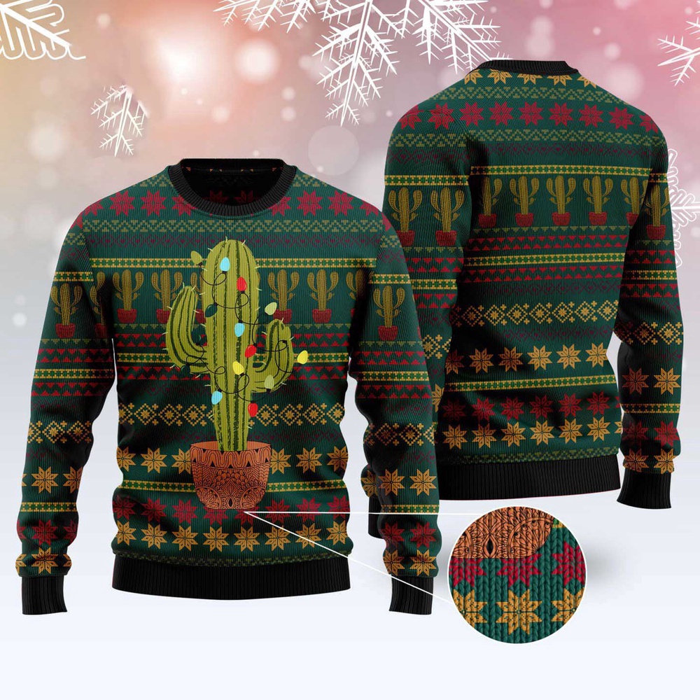 Cactus Christmas Ugly Christmas Sweater, Christmas Sweater, Ugly Sweater, Funny Xmas Sweaters