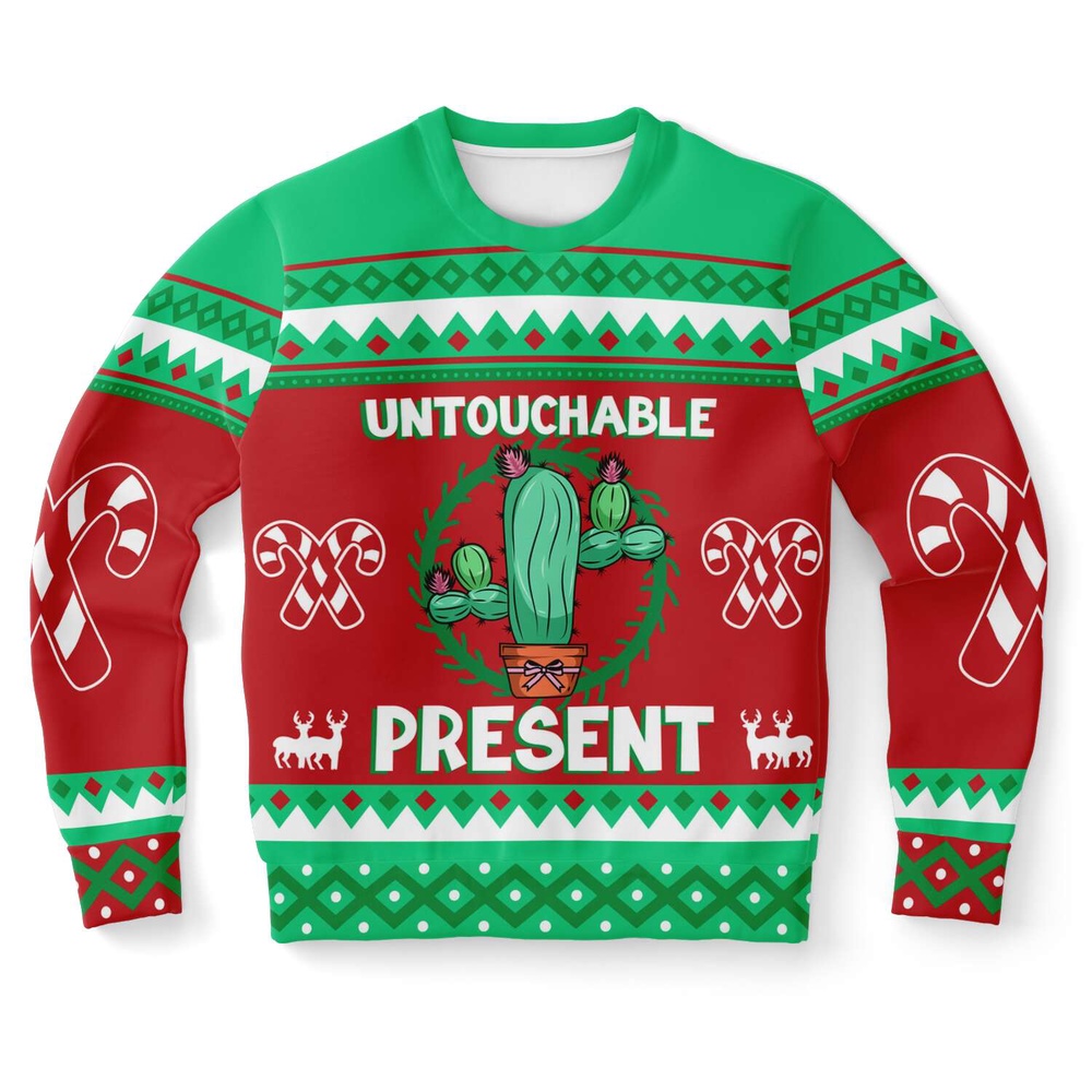 Cactus Untouchable Ugly Christmas Sweater, Christmas Sweater, Ugly Sweater, Funny Xmas Sweaters