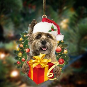 Cairn Terrier-Dogs give gifts Hanging Ornament, Christmas…