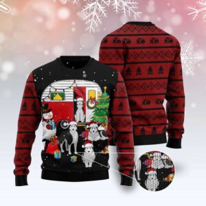 Camping Car And Siberian Husky Ugly Christmas…