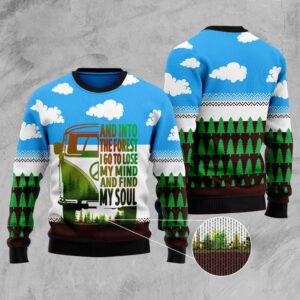 Camping Forest My Soul Ugly Christmas Sweater,…