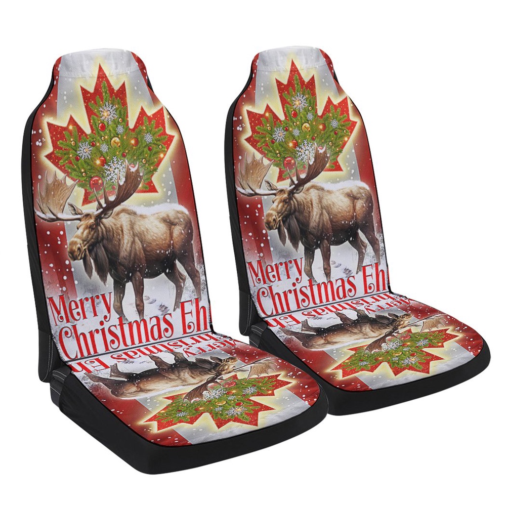 Canada Merry Christmas Eh Canada Moose Seat Cover Cars, Christmas Car Seat Cover, Car Seat Cover