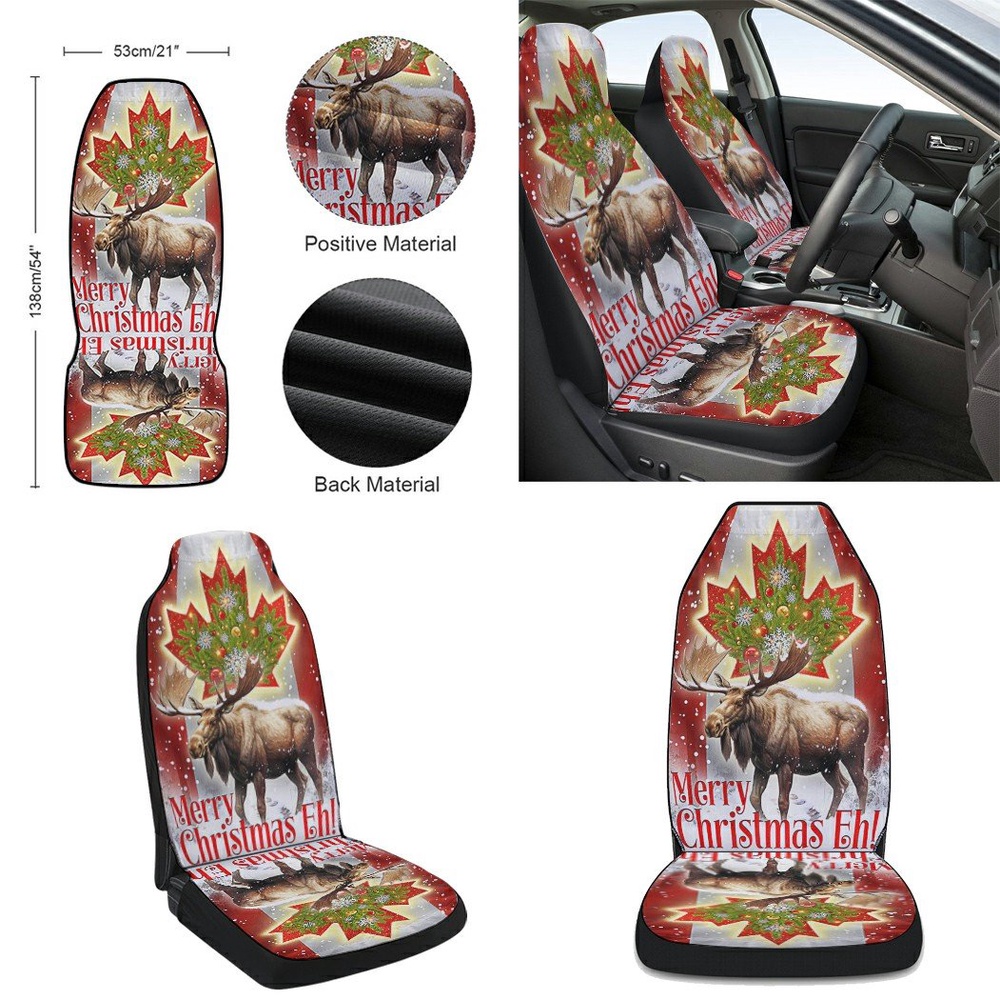 Canada Merry Christmas Eh Canada Moose Seat Cover Cars, Christmas Car Seat Cover, Car Seat Cover