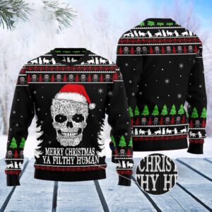 Cat Skull Santa Ugly Christmas Sweater, Christmas…