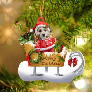 Cavachon Merry Christmas Ornament, Christmas Ornament, Dog…