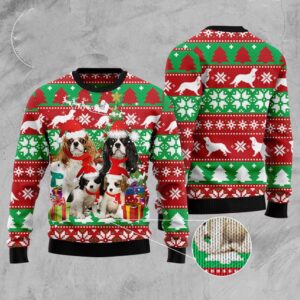 Cavalier King Charles Spaniel Family Ugly Christmas…