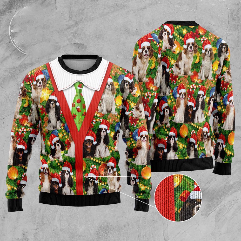 Cavalier King Charles Spaniel Xmas Pine Ugly Christmas Sweater, Christmas Sweater, Ugly Sweater, Funny Xmas Sweaters Cavalier King Charles Spaniel Xmas Pine Ugly Christmas Sweater, Christmas Sweater, Ugly Sweater, Funny Xmas Sweaters