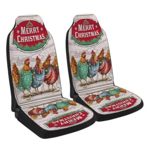 Chicken Christmas Three Hens With Light Vintage…