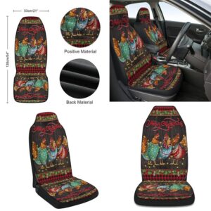 Chicken Hen Christmas Three Hens Seat Cover Cars Christmas Car Seat Cover Car Seat Cover 2 eu7tcg.jpg