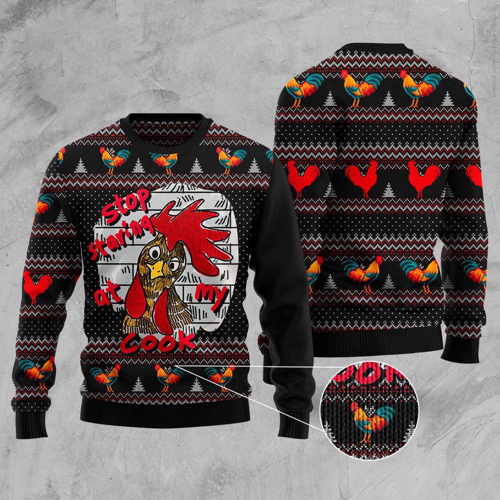 Chicken Stop Staring At My Cock Ugly Christmas Sweater, Christmas Sweater, Ugly Sweater, Funny Xmas Sweaters Chicken Stop Staring At My Cock Ugly Christmas Sweater, Christmas Sweater, Ugly Sweater, Funny Xmas Sweaters