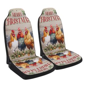 Chickens Christmas Three Hens In Christmas Seat…