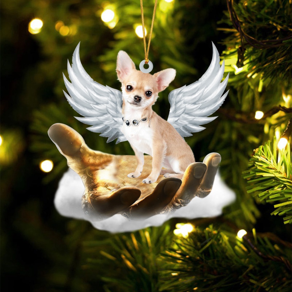 Chihuahua 2 On The Hands Of Jesus Ornament, Christmas Ornament, Dog Ornament, Xmas Dog Ornaments Chihuahua 2 On The Hands Of Jesus Ornament, Christmas Ornament, Dog Ornament, Xmas Dog Ornaments