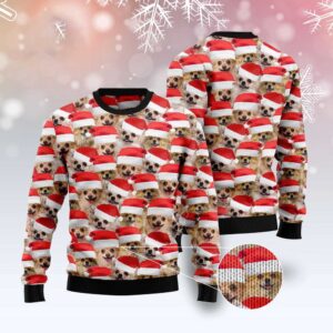 Chihuahua Group Awesome Ugly Christmas Sweater, Dog…