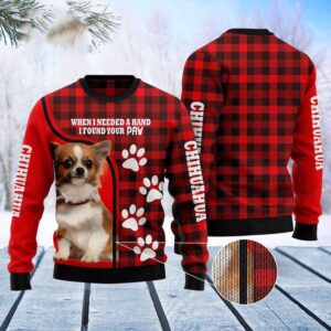 Chihuahua Paw Ugly Christmas Sweater, Dog Ugly…