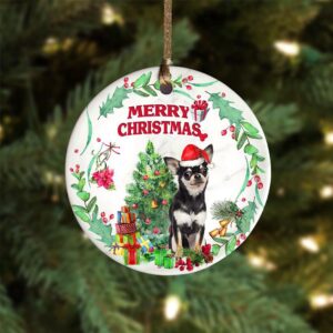 Chihuahua Tree Merry Christmas Ornament, Christmas Ornament,…