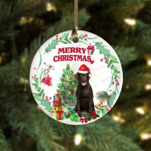 Chocolate-Labrador Tree Merry Christmas Ornament, Christmas Ornament,…