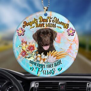 Chocolate Labrador Sometimes They Have Paws Ornament,…
