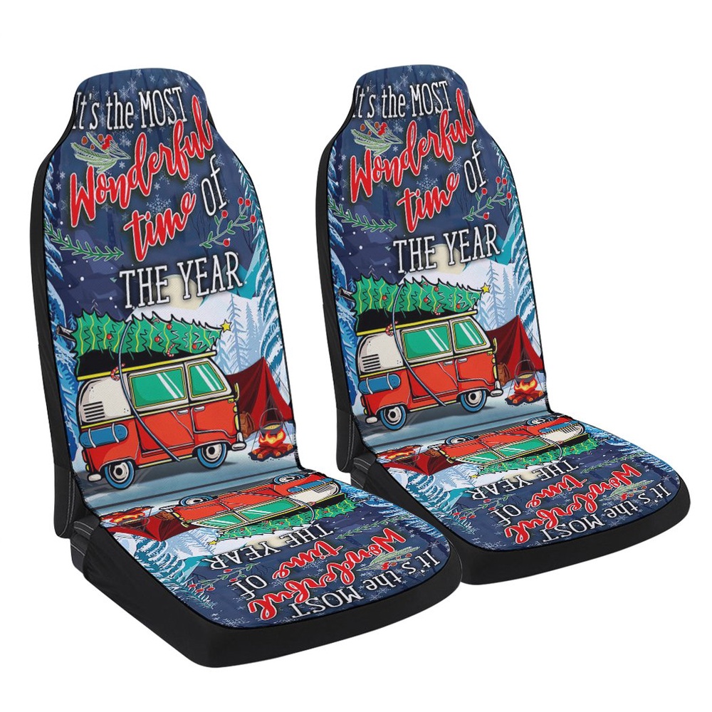 Christmas Camping Seat Cover Cars, Christmas Car Seat Cover, Car Seat Cover
