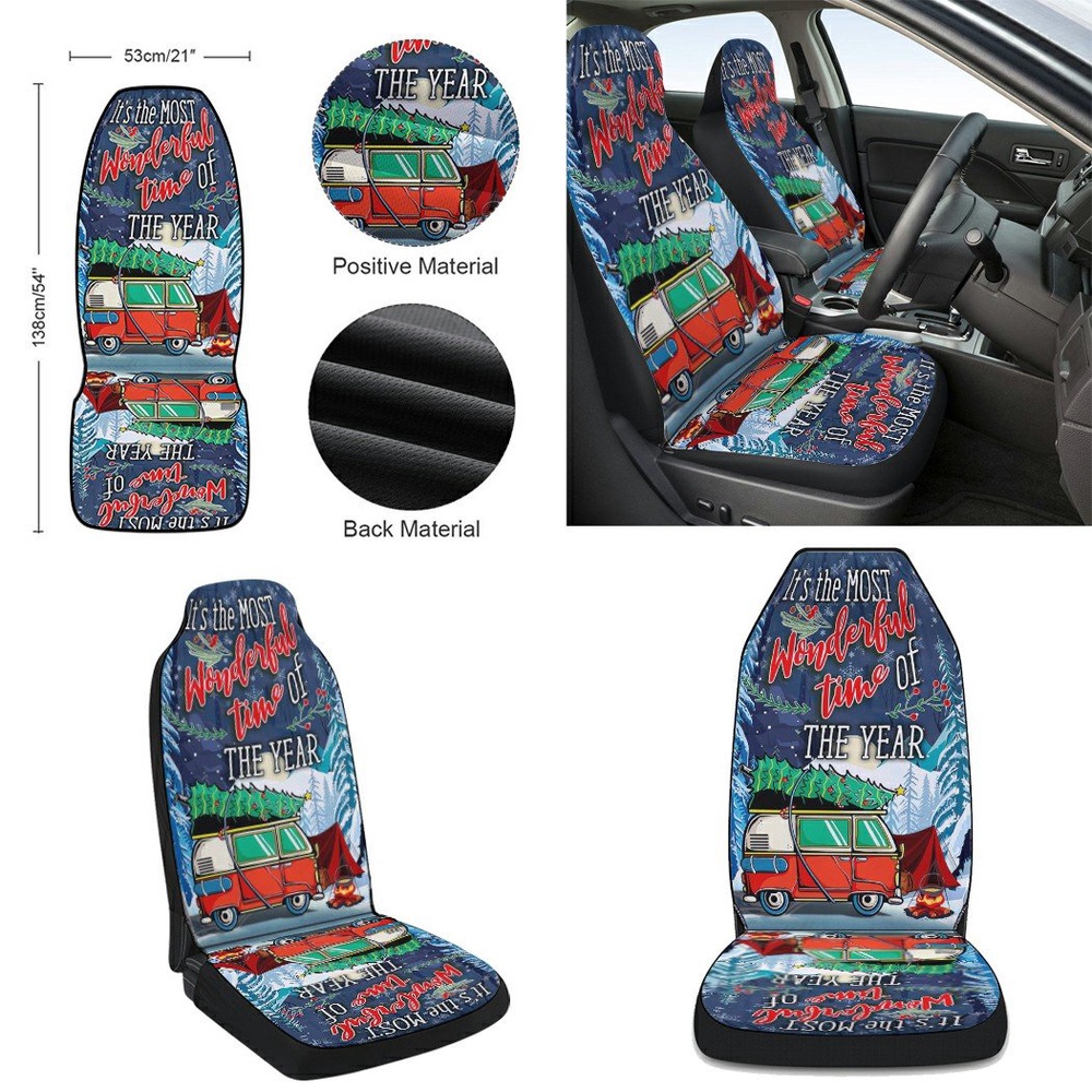 Christmas Camping Seat Cover Cars, Christmas Car Seat Cover, Car Seat Cover