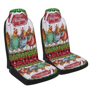 Christmas Hen Chickens Merry Christmas Seat Cover…