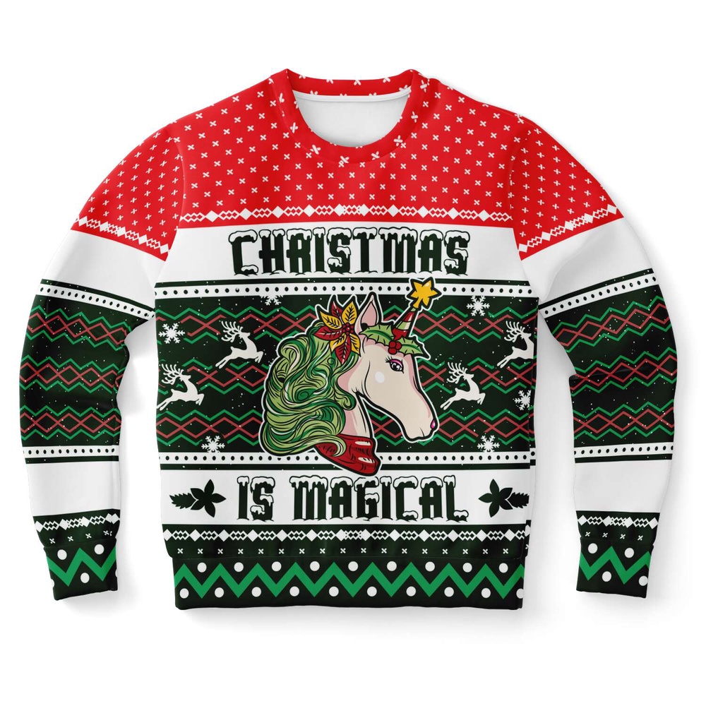 Christmas Is Magical Unicorn Ugly Christmas Sweater, Christmas Sweater, Ugly Sweater, Funny Xmas Sweaters