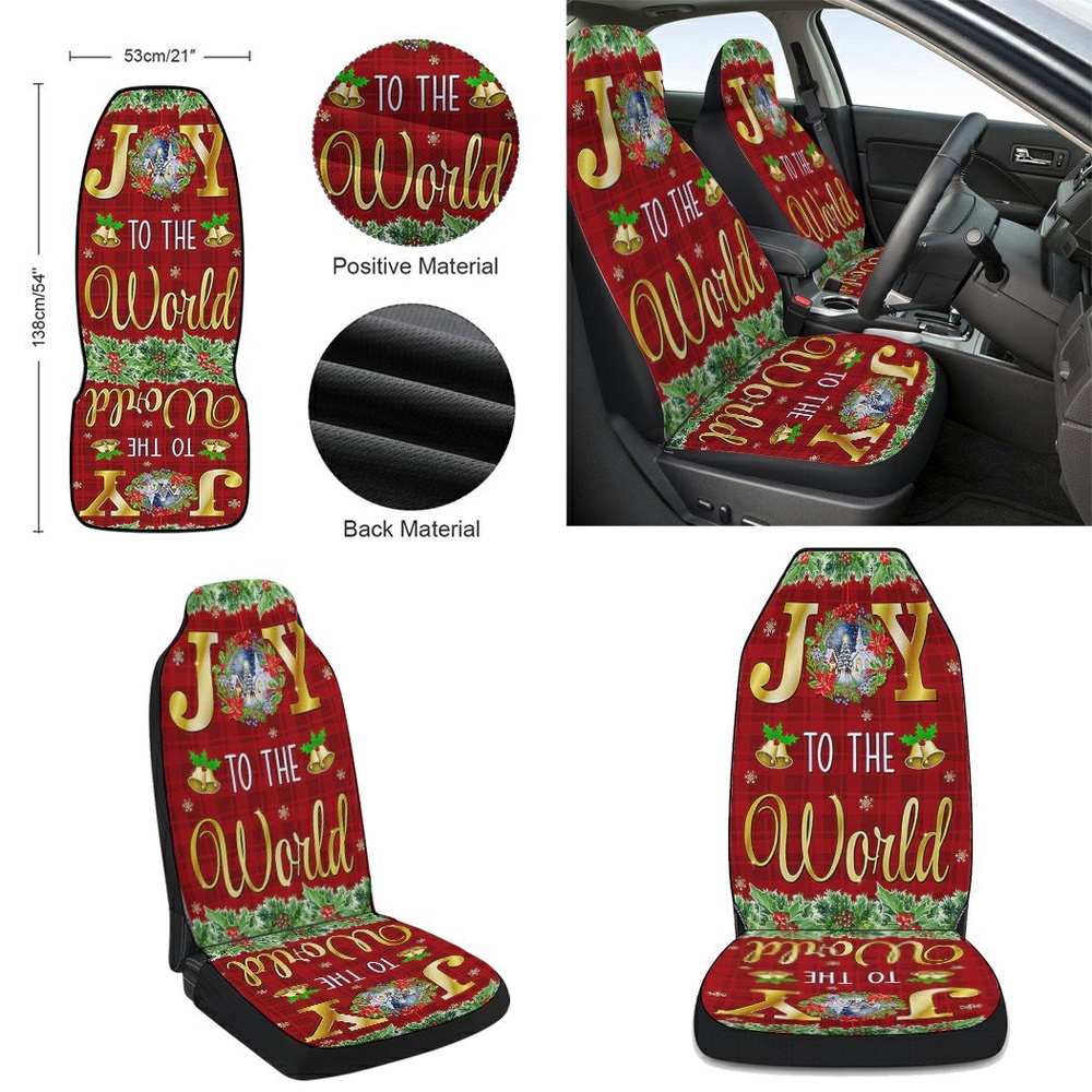 Christmas Joy To The World Seat Cover Cars, Christmas Car Seat Cover, Car Seat Cover
