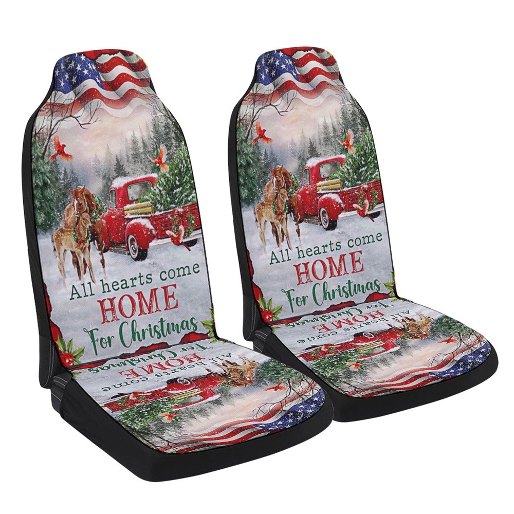 Christmas all hearts come home Seat Cover Cars, Christmas Car Seat Cover, Car Seat Cover