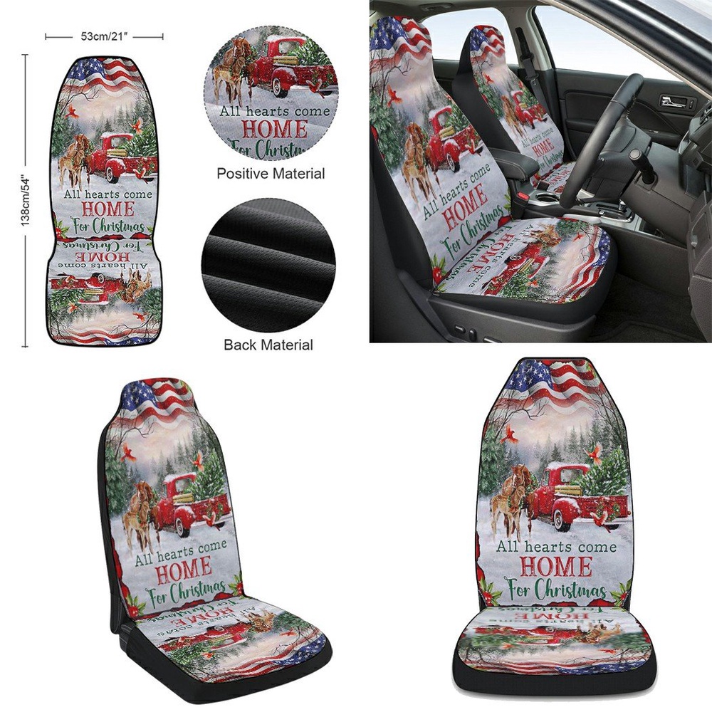 Christmas all hearts come home Seat Cover Cars, Christmas Car Seat Cover, Car Seat Cover