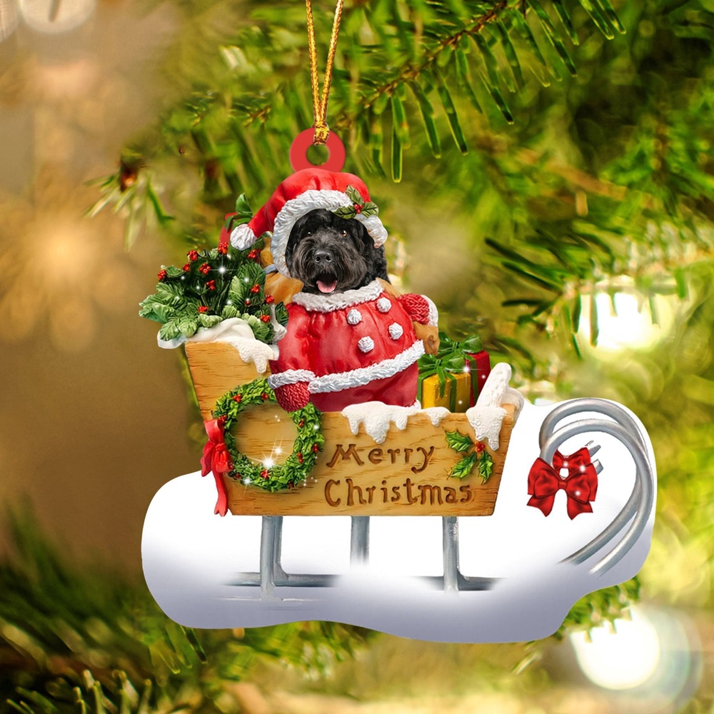 Cockapoo Merry Christmas Ornament, Christmas Ornament, Dog Ornament, Xmas Dog Ornaments