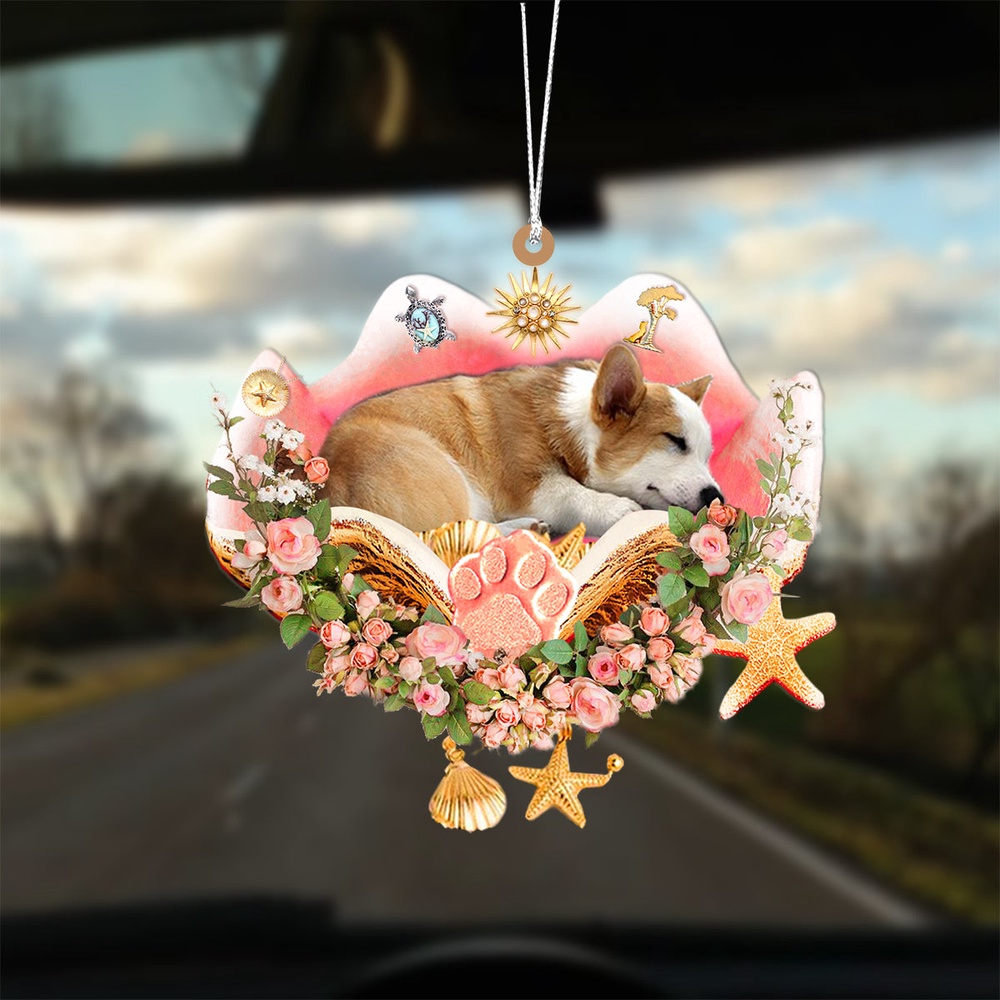 Corgi Sleeping In The Seashell Ornament, Christmas Ornament, Dog Ornament, Xmas Dog Ornaments Corgi Sleeping In The Seashell Ornament, Christmas Ornament, Dog Ornament, Xmas Dog Ornaments