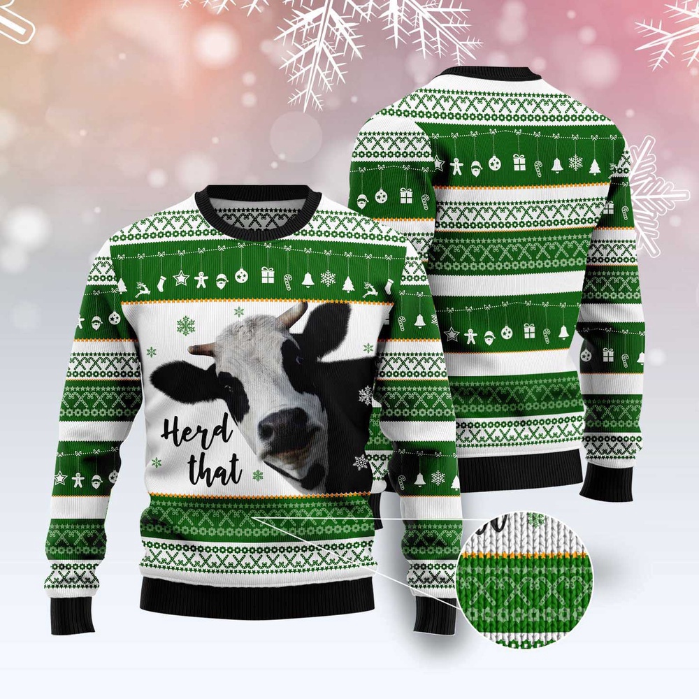 Cow Herd That Ugly Christmas Sweater, Christmas Sweater, Ugly Sweater, Funny Xmas Sweaters
