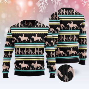 Cowboy Cactus Ugly Christmas Sweater, Christmas Sweater,&hellip;