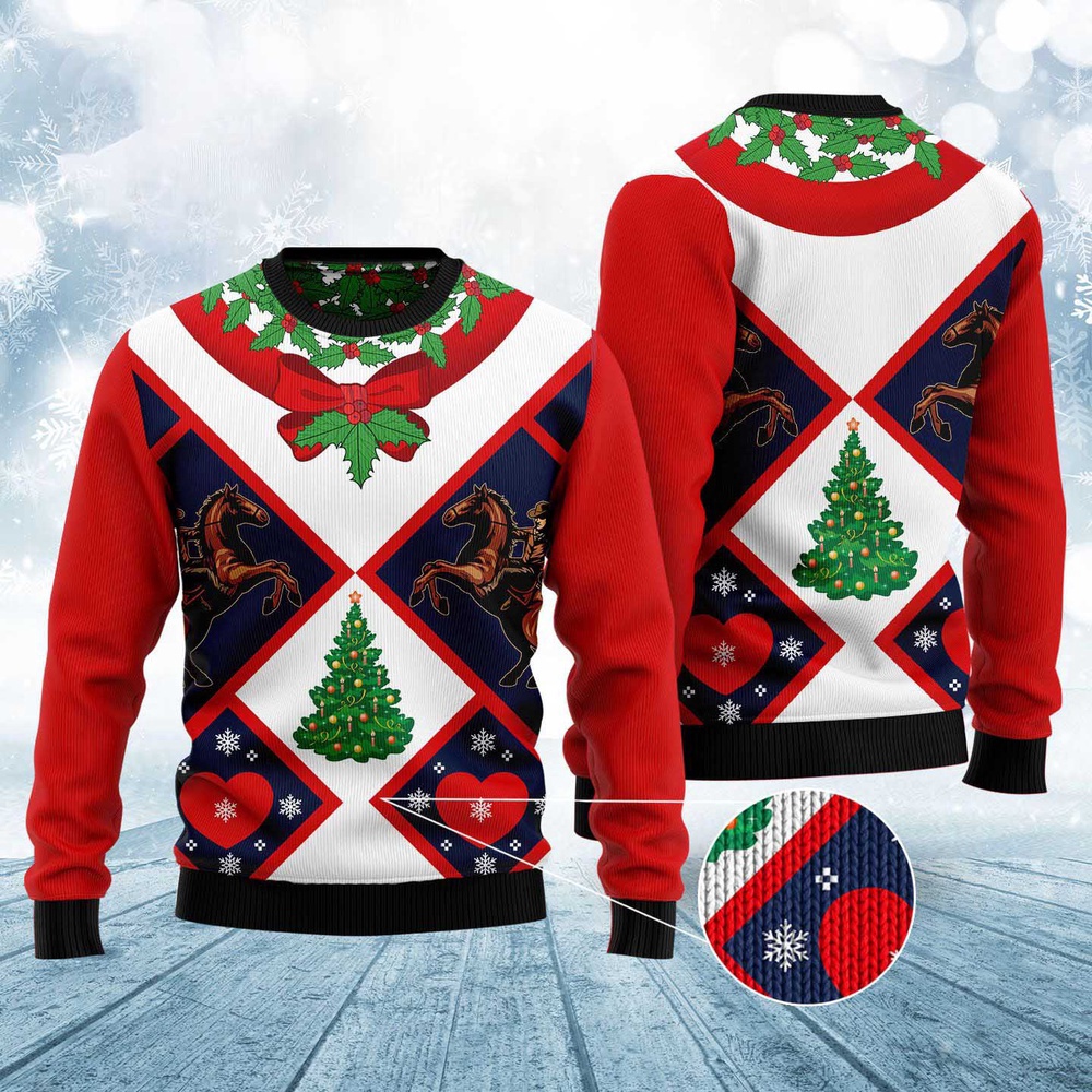 Cowboy Ugly Christmas Sweater, Christmas Sweater, Ugly Sweater, Funny Xmas Sweaters