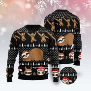 Crazy Sloth Ugly Christmas Sweater, Christmas Sweater,&hellip;