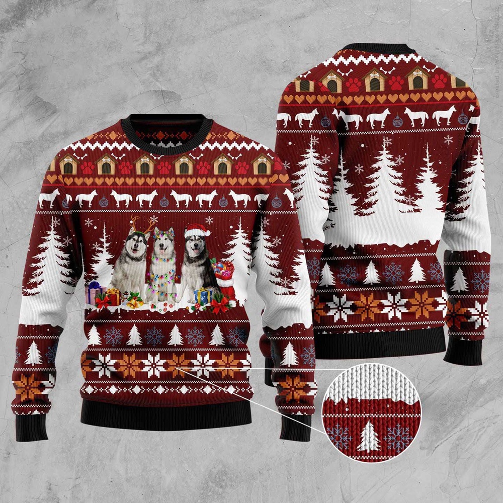 Cute Alaskan Ugly Christmas Sweater, Christmas Sweater, Ugly Sweater, Funny Xmas Sweaters