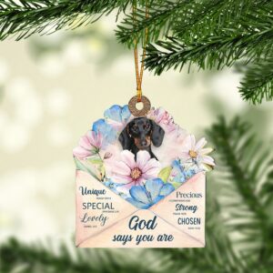 Dachshund-2 God Says You Ornament, Christmas Ornament,…