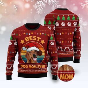 Dachshund Best Dog Mom Ever Ugly Christmas…