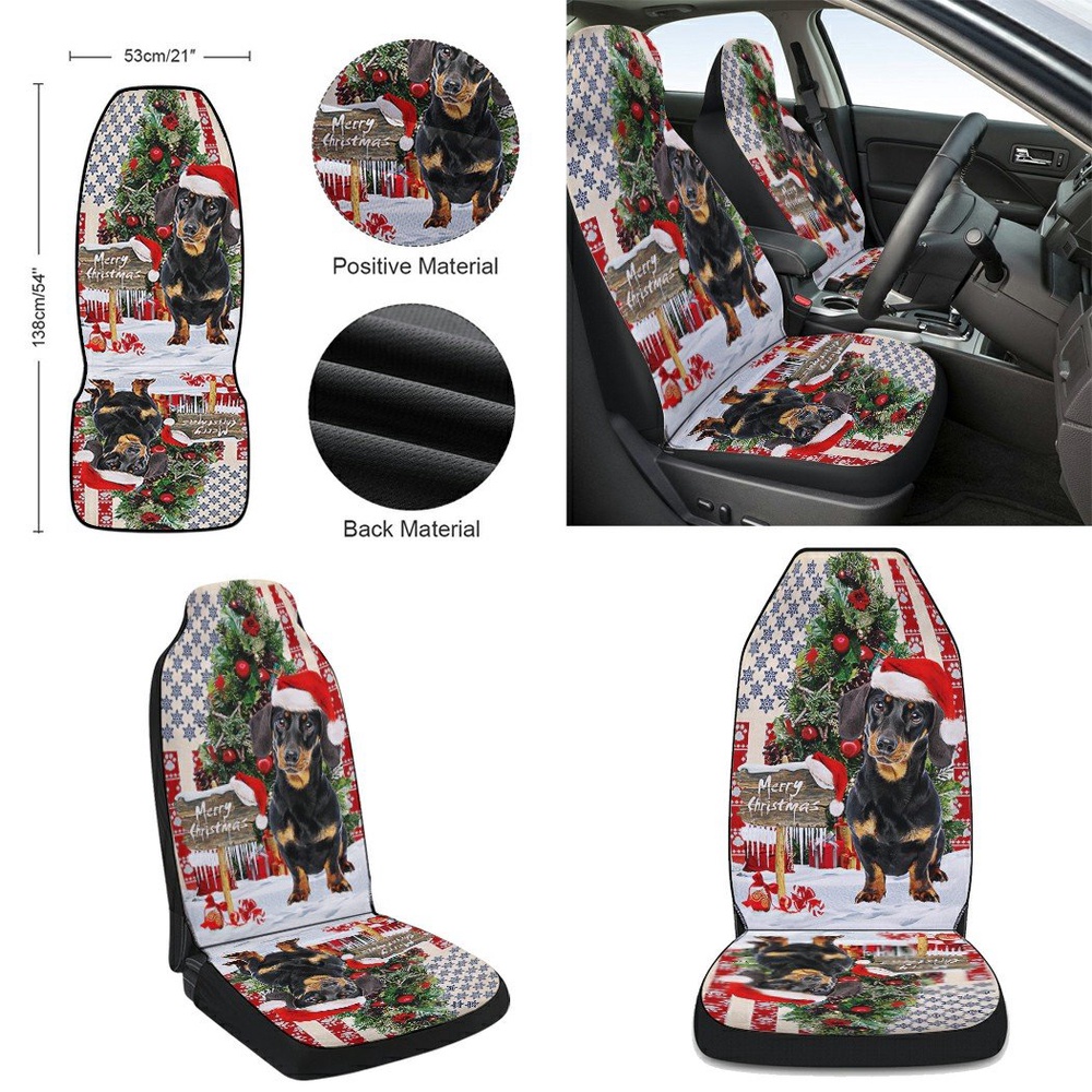 Dachshund Dog Christmas American flag Seat Cover Cars, Christmas Car Seat Cover, Car Seat Cover Dachshund Dog Christmas American flag Seat Cover Cars, Christmas Car Seat Cover, Car Seat Cover