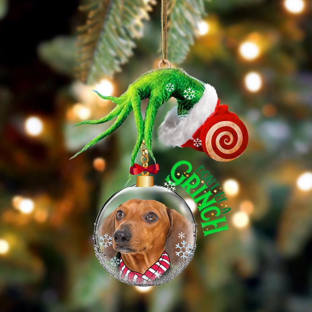Dachshund Don’t Be A Grinch Christmas Ornament, Christmas Ornament, Dog Ornament, Xmas Dog Ornaments Dachshund Don’t Be A Grinch Christmas Ornament, Christmas Ornament, Dog Ornament, Xmas Dog Ornaments