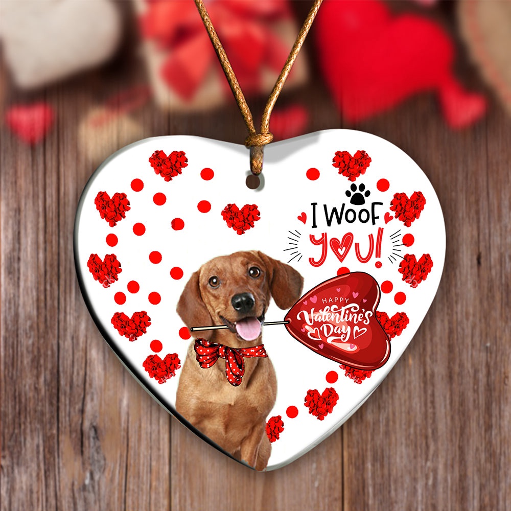 Dachshund Happy Valentine’s Day Ornament, Christmas Ornament, Dog Ornament, Xmas Dog Ornaments Dachshund Happy Valentine’s Day Ornament, Christmas Ornament, Dog Ornament, Xmas Dog Ornaments